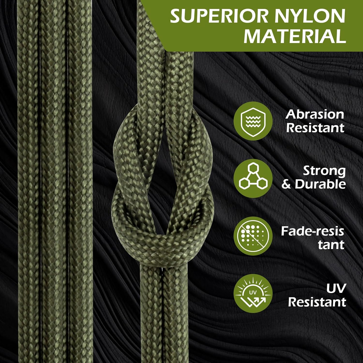 Detalle de VINATO Paracord 4mm 30m corda nylon resistente
