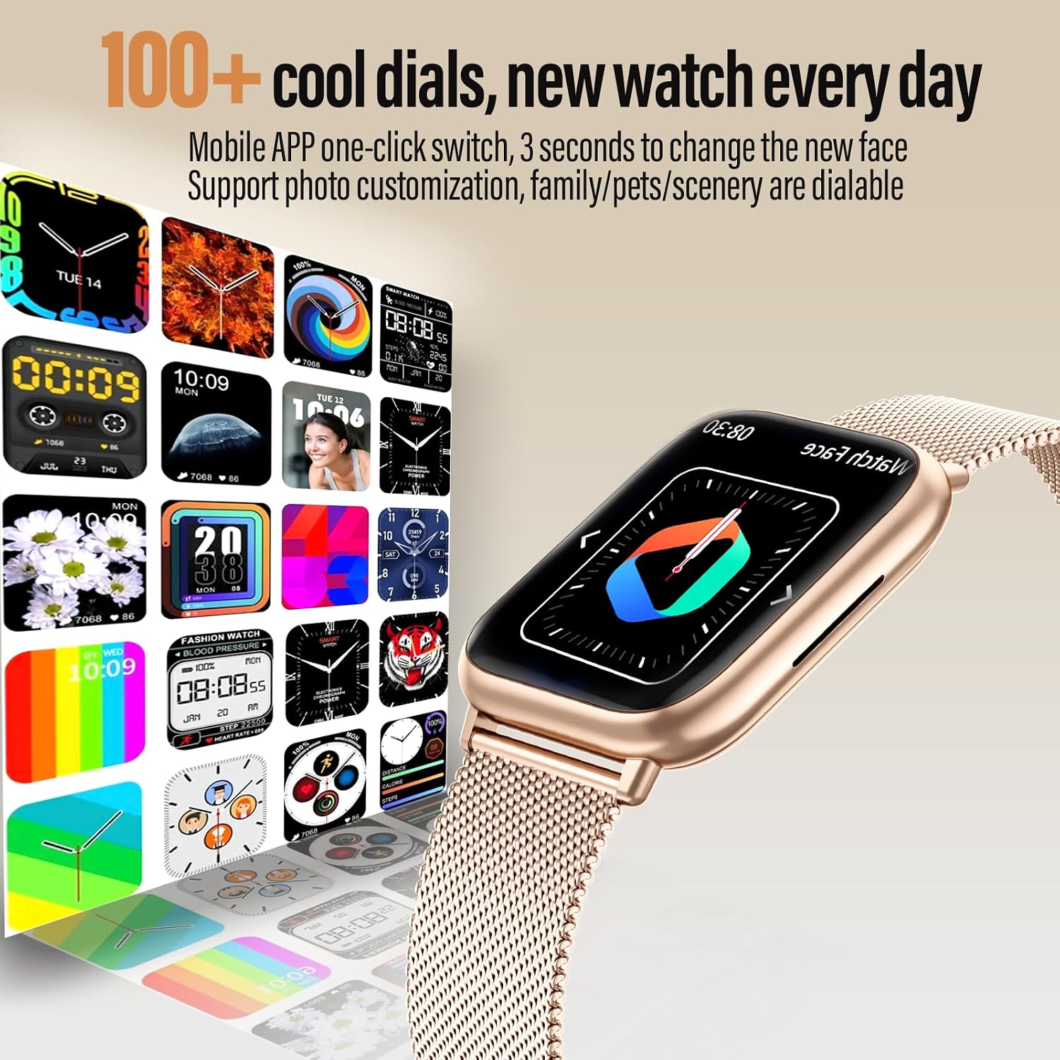Thumbnail 6 de SLOKSFil Smartwatch Donna con Chiamate Bluetooth e 1,83'': stile, salute e sport in un unico accessorio