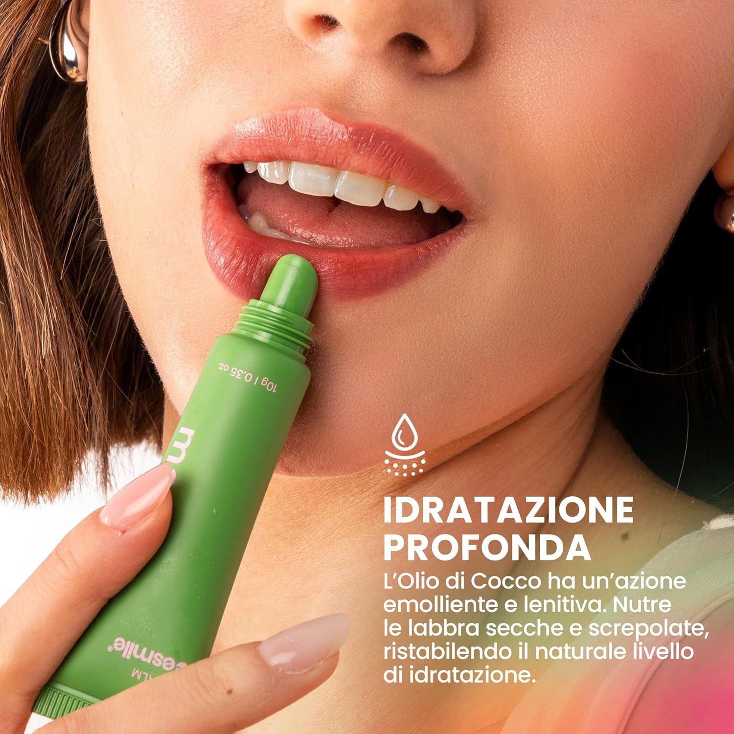 Detalle 2 de ESMILE Lip Balm idratante in set da 3 pezzi (KISSABLE): Matcha, Salted Caramel e Pink Bubblegum