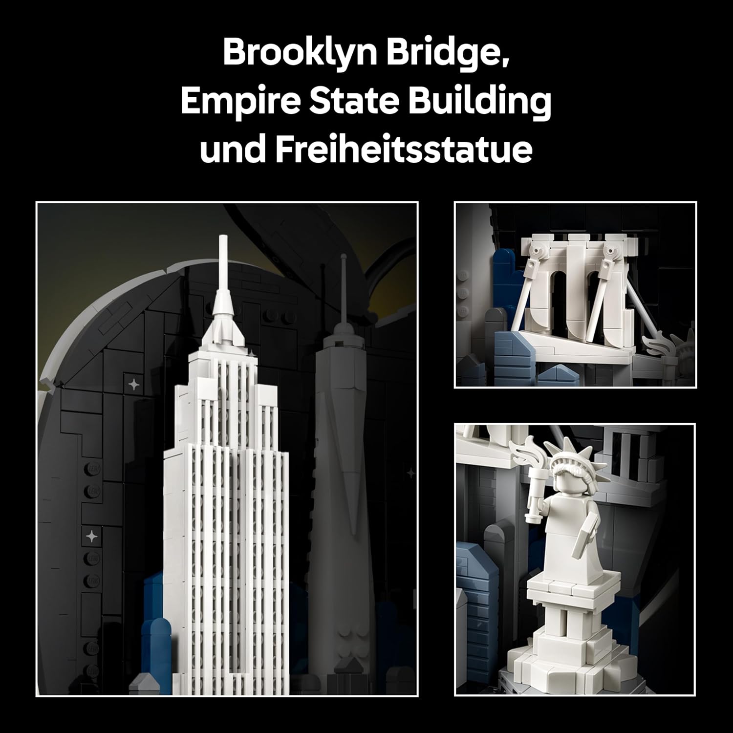 Thumbnail 5 de LEGO Architecture New York City – The Big Apple (21066): Minimalistische 3D-Dekoration für Erwachsene