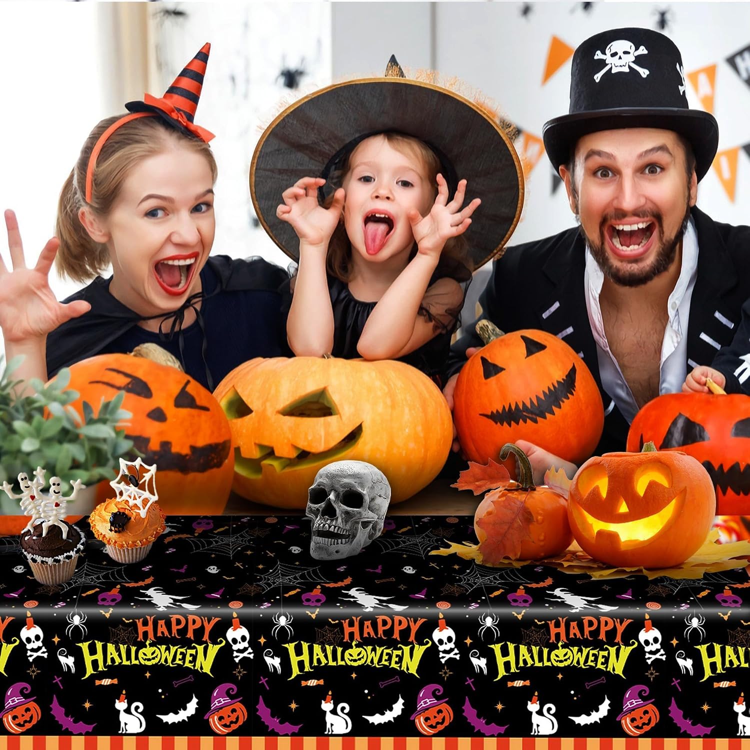 Thumbnail 5 de Halloween plastic tablecloth 54×108 inches