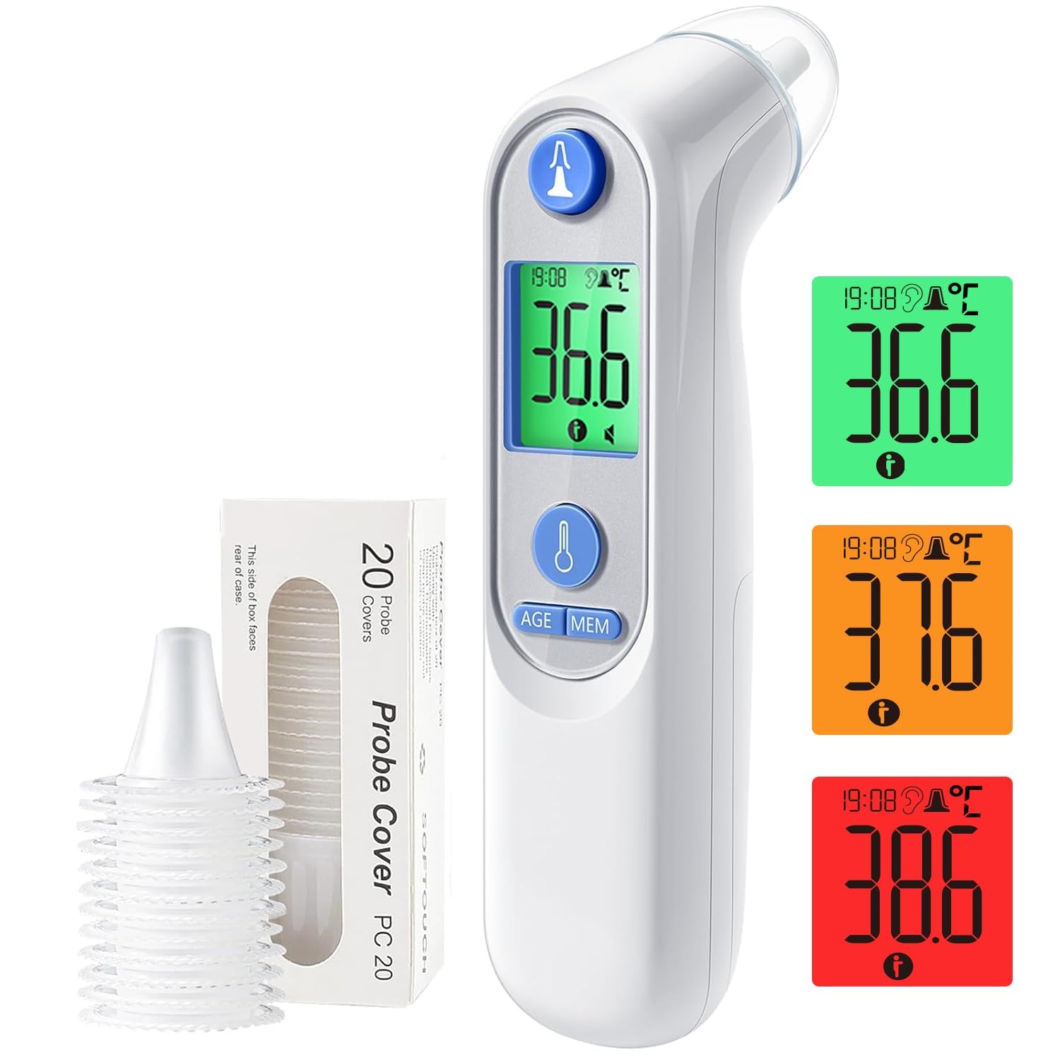 Detalle de Highly Accurate Ear Thermometer – Viproud Digital Ear Thermometer for All Ages