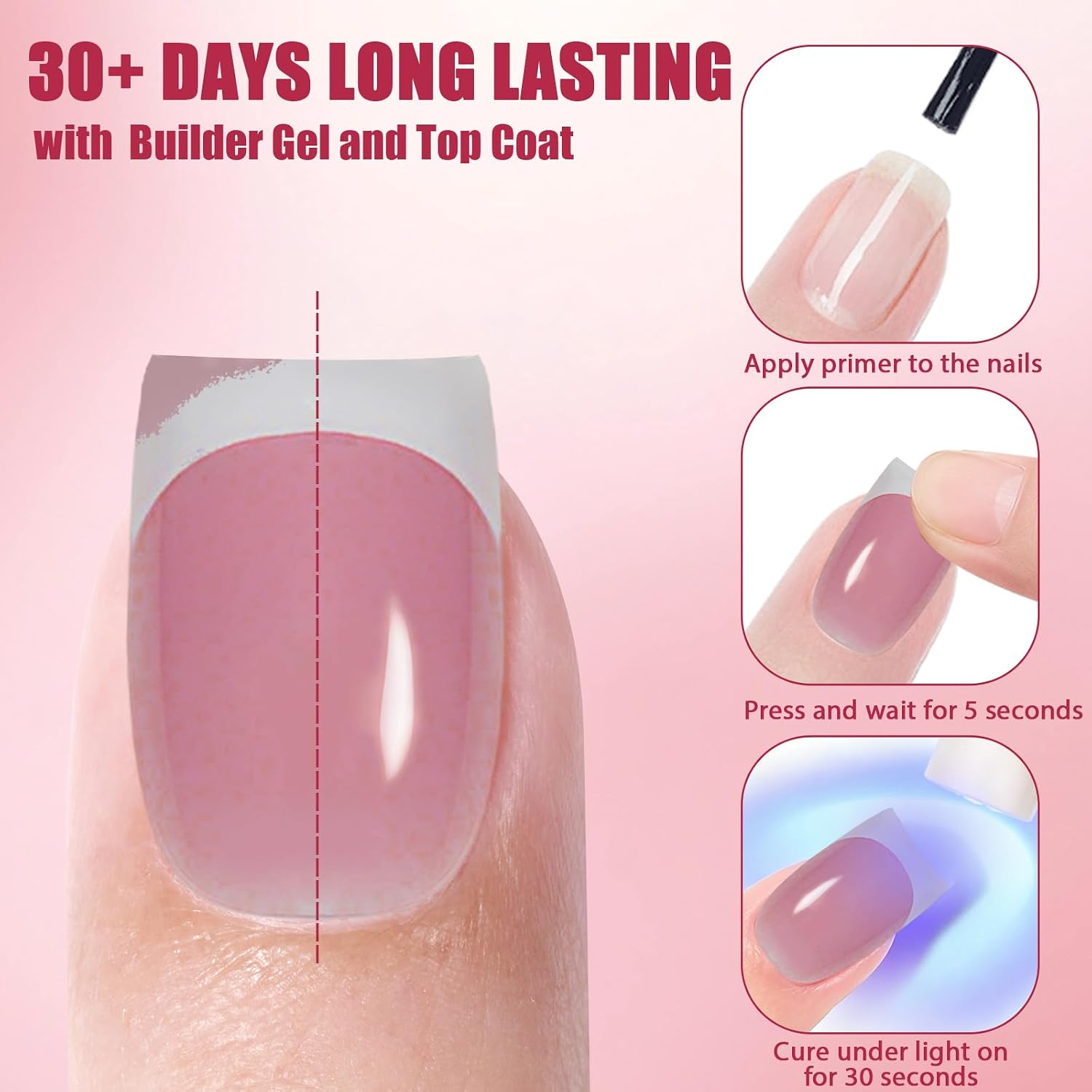 Detalle de ADORYNIGIC Press-On Nails, 128-Piece Set