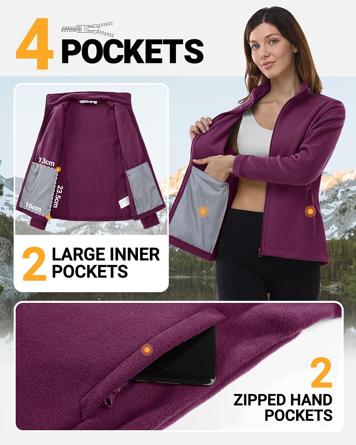 Thumbnail 2 de Outdoor Ventures fleece jacket with 4 pockets