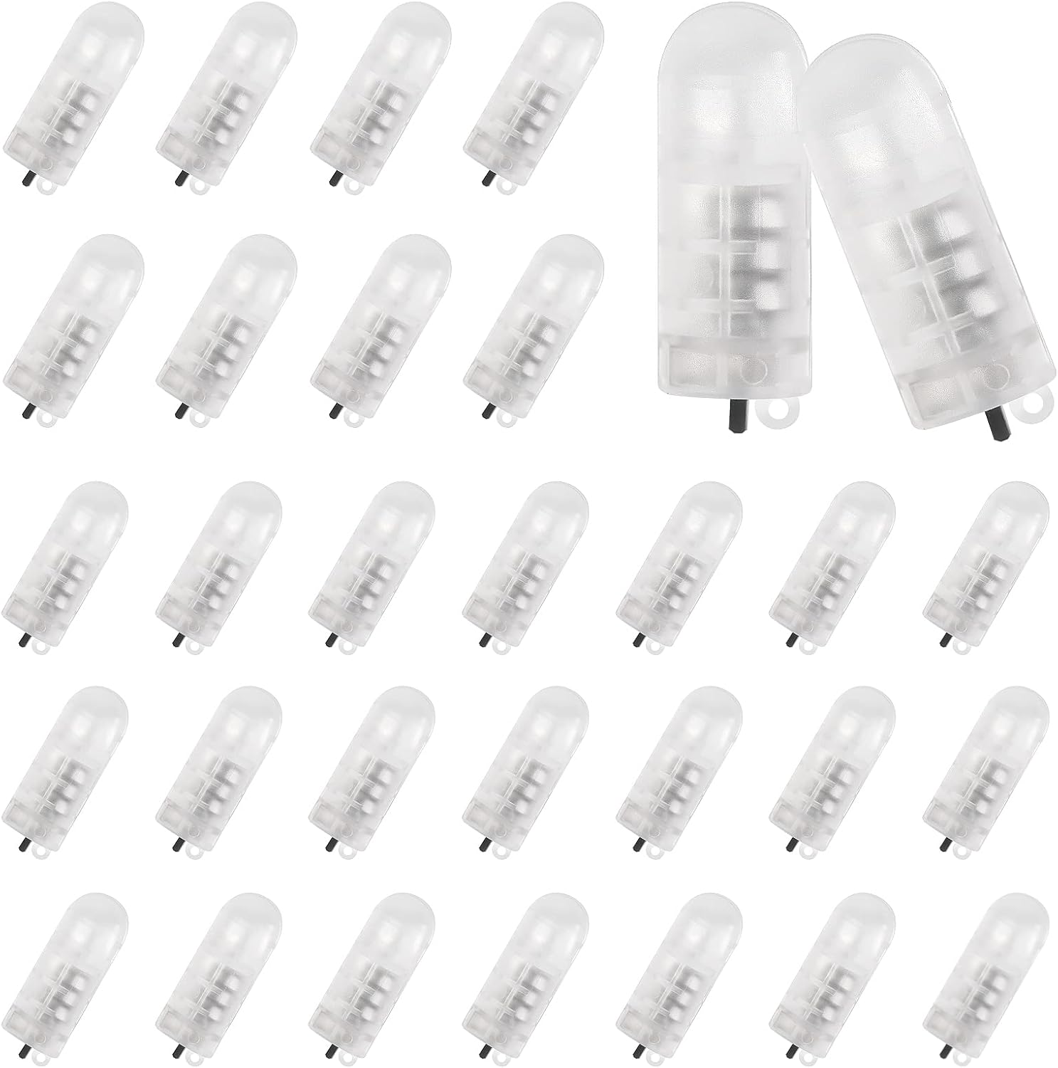 Detalle de Yizhet mini-ledlampjes voor ballonnen, 30 stuks met kleurrijk licht en haakje