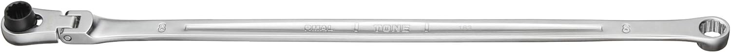 Detalle de トネ(TONE) RMA-08L 超ロング首振ラチェットめがねレンチ 8mm・全長285mm