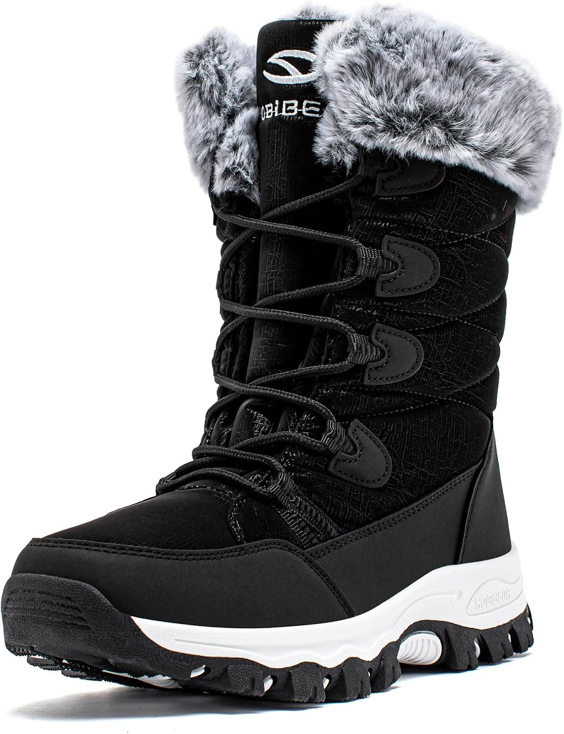 Detalle de HOBIBEAR Women's Waterproof Winter Snow Boots, Faux Fur Lining, Mid-Calf