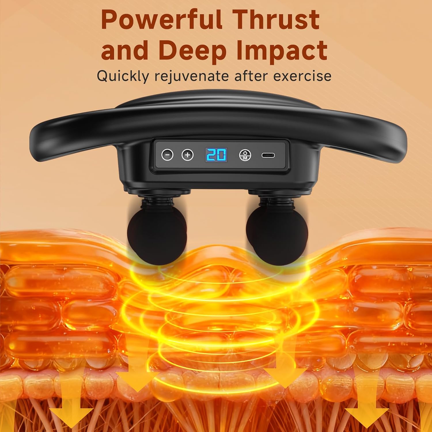 Detalle 2 de AERLANG Massage Gun 9-Level Percussion Handheld Massage Device