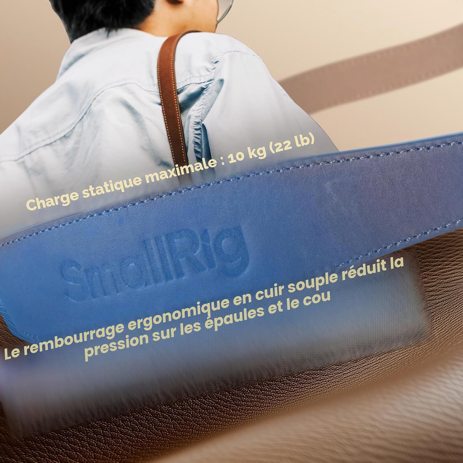 Detalle 2 de SMALLRIG Bandoulière Universelle en Cuir 10 kg