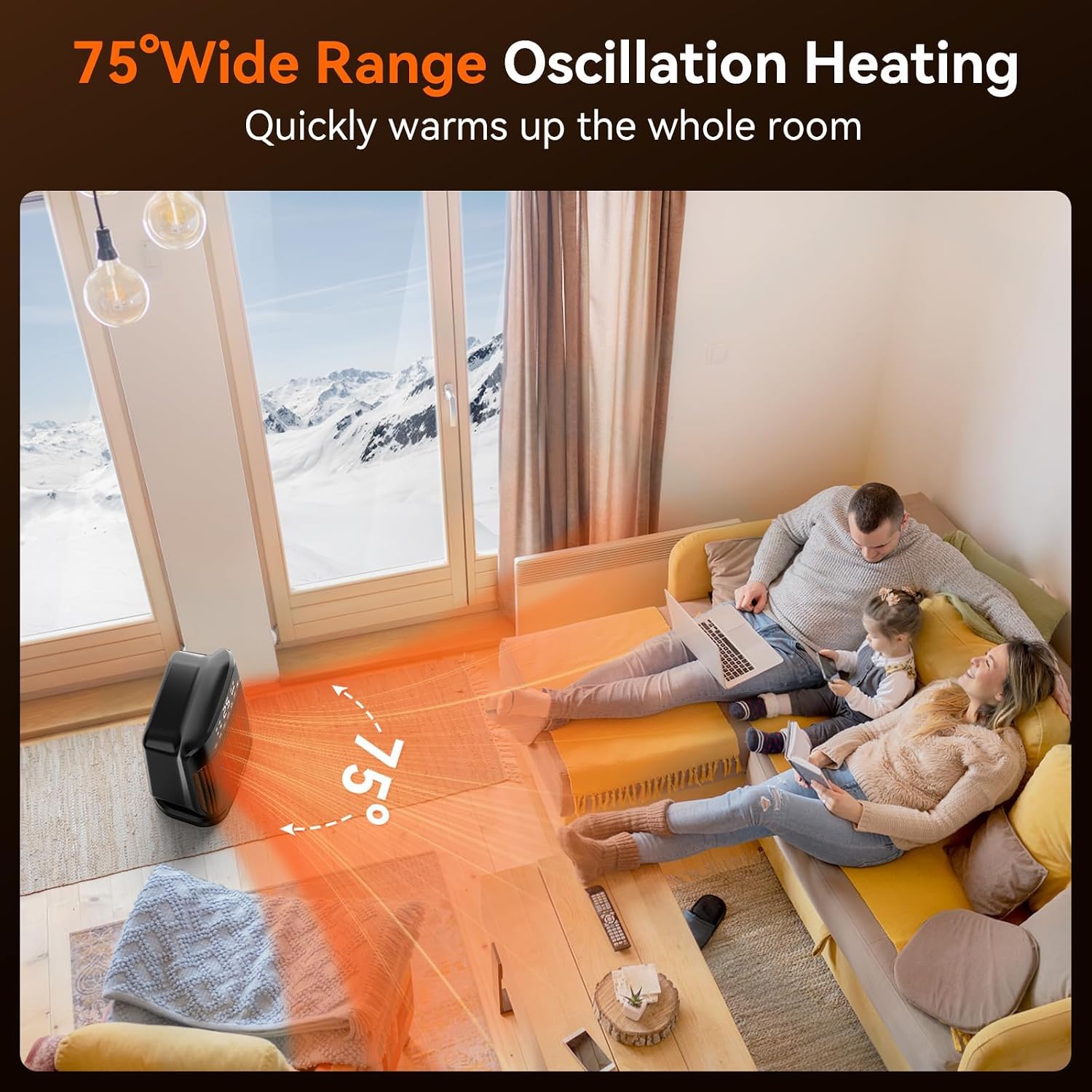 Thumbnail 4 de YASHE 1800W Electric Heater Portable Space Heater