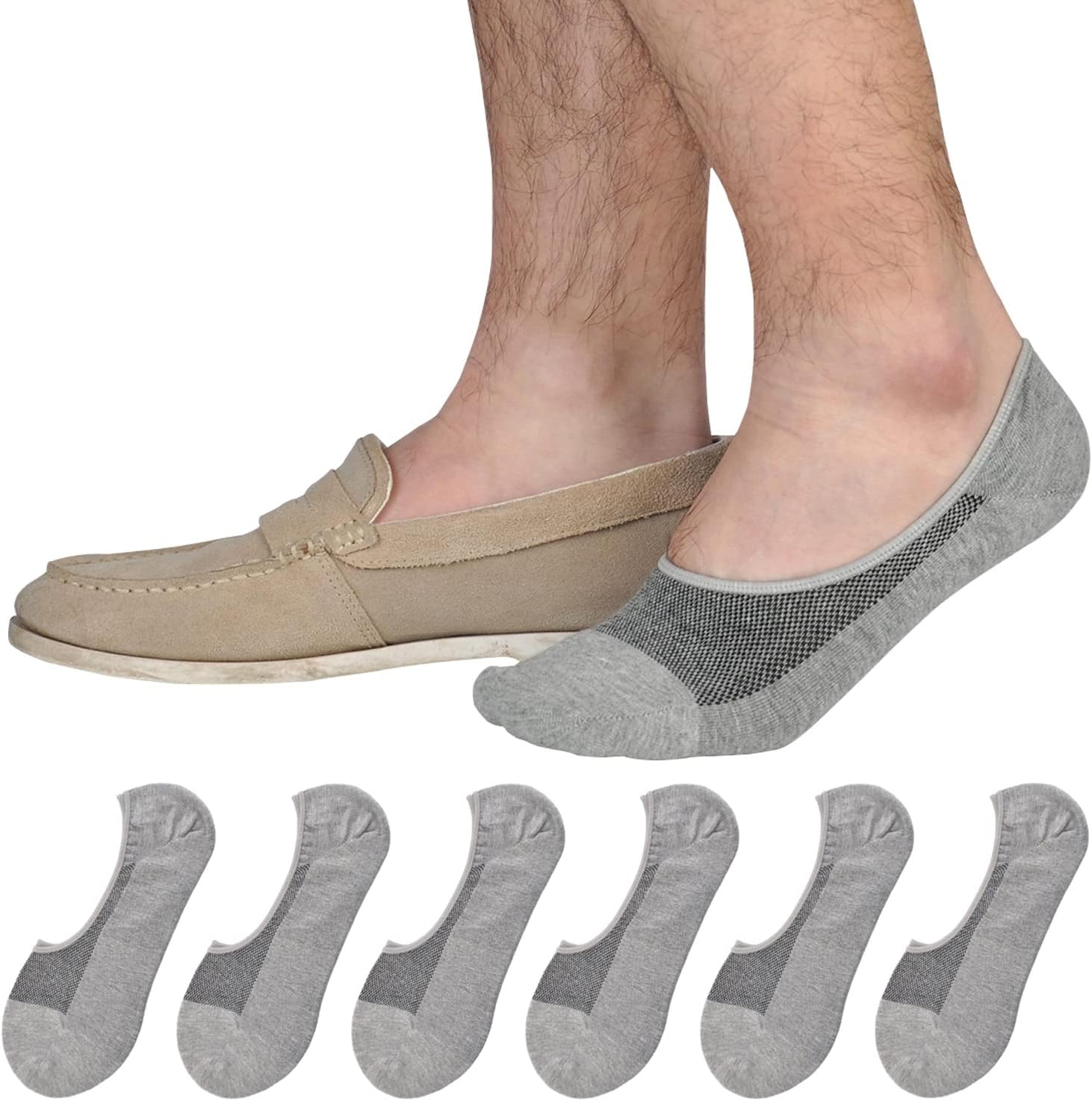 Thumbnail 6 de Jormatt 6 Pairs No Show Loafer Socks for Men and Women