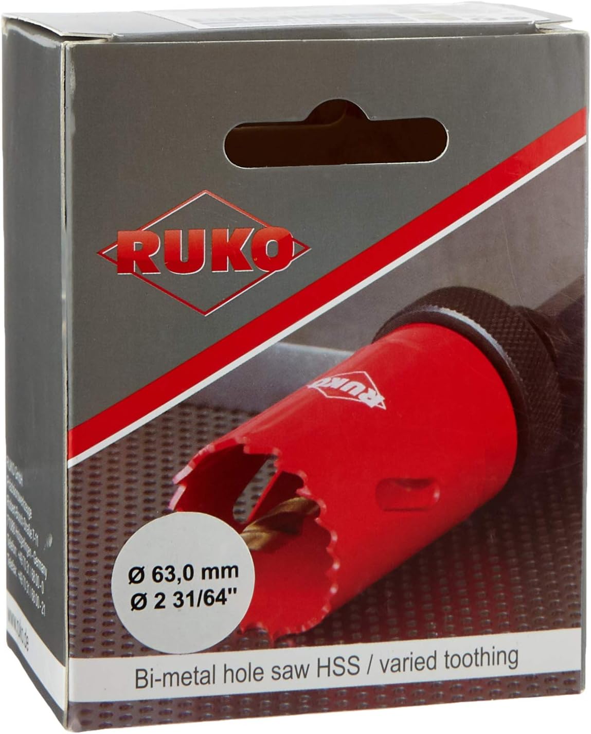 Thumbnail 3 de Ruko 106063 – Couronne perforatrice HSS bimetal avec denture variable, 63 mm