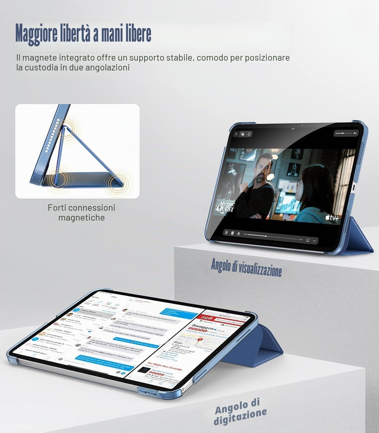 Detalle 2 de TiMOVO Cover per iPad 11" A16 Blu Abisso