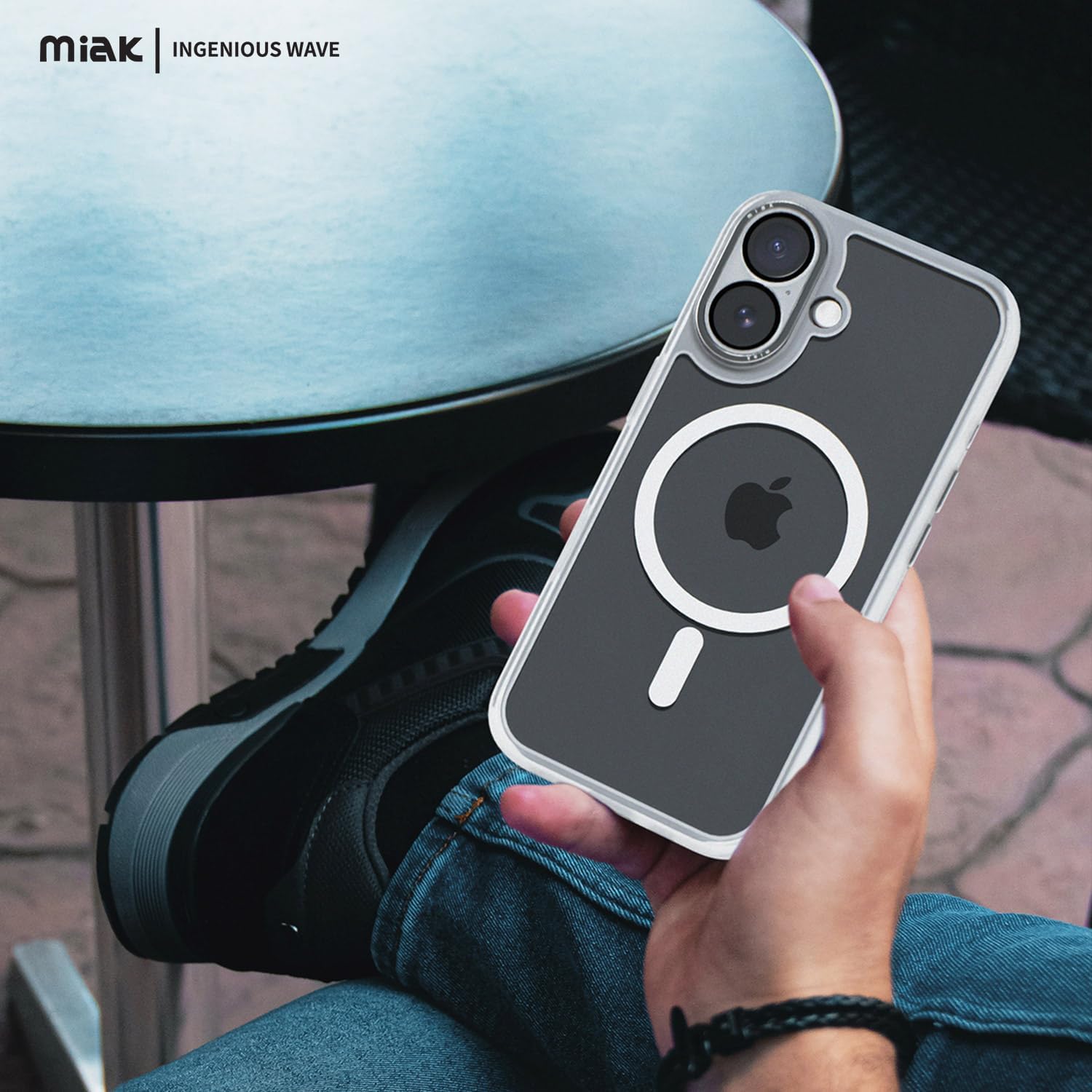 Thumbnail 6 de miak MA27201i16PL iPhone 16 Plusケース レンズガード一体型 MagSafe対応 スモーキークリア