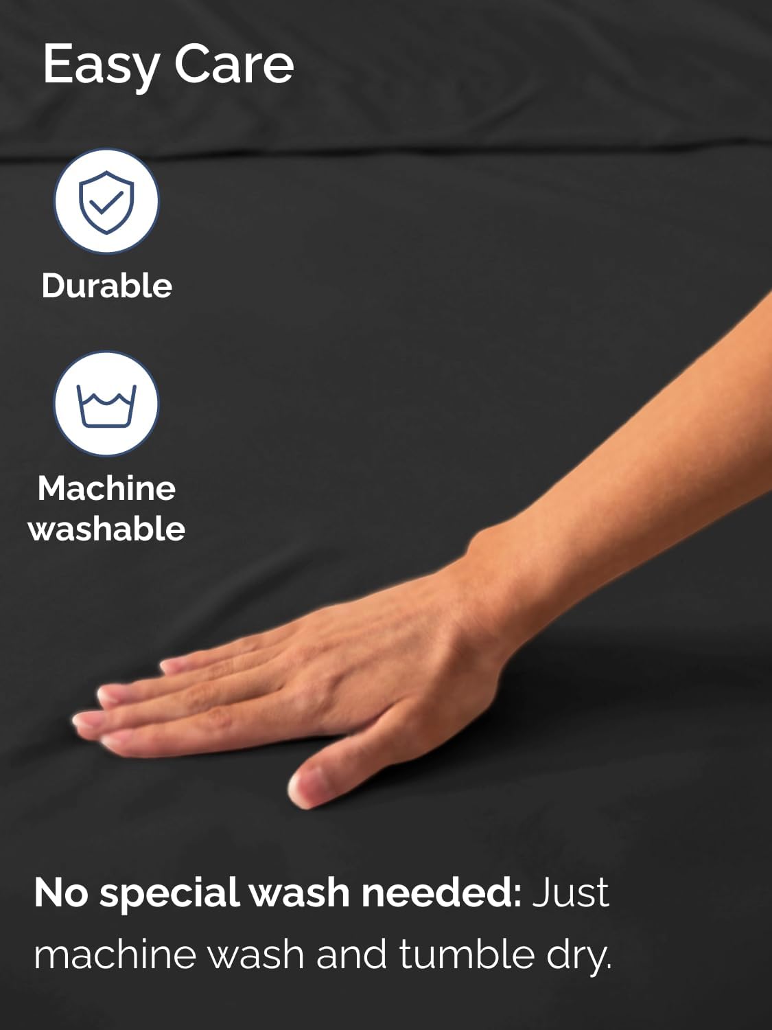 Thumbnail 4 de CGK Unlimited Extra Deep King Fitted Sheet (Hotel Luxury) - Black, Ultra Soft Wrinkle Free Deep Pocket