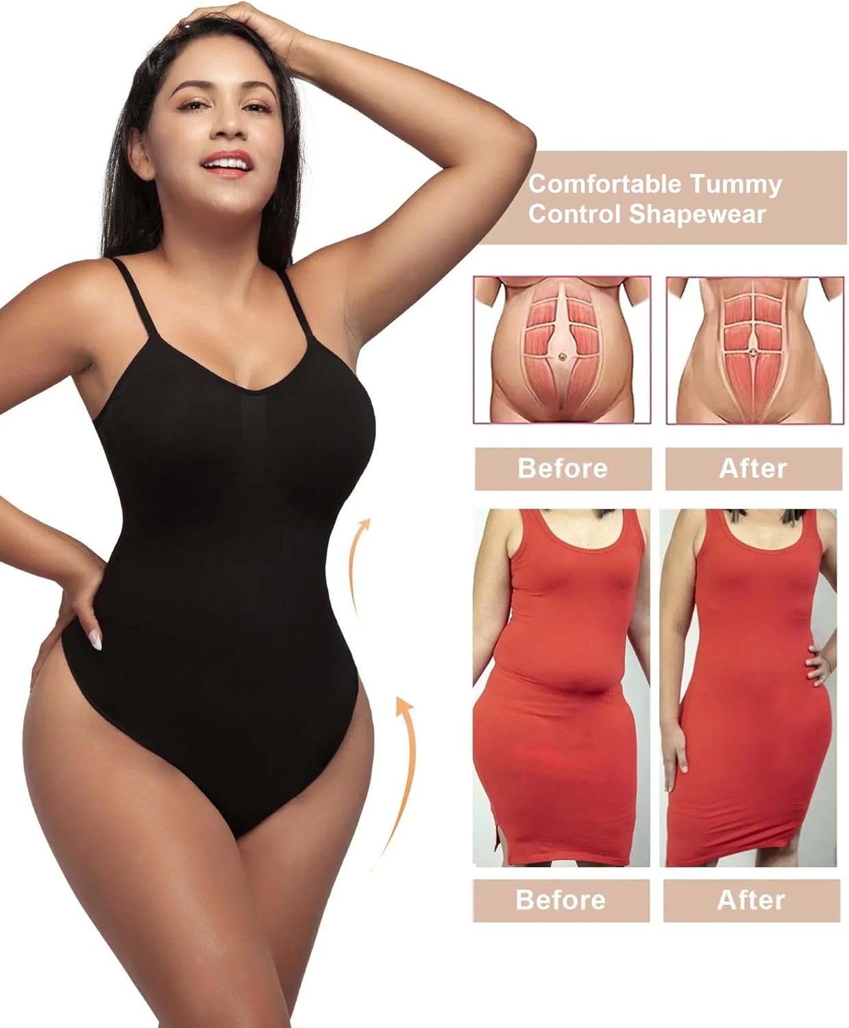 Thumbnail 5 de SHAPERX Bodysuit Tummy Control Seamless Shaper