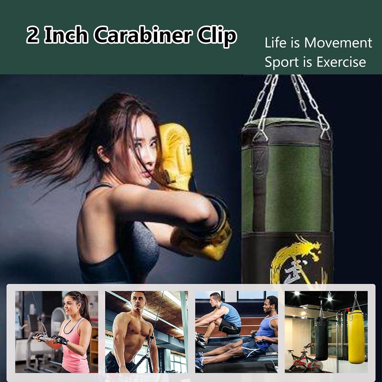 Thumbnail 6 de Spring Snap Hook Carabiners, M4