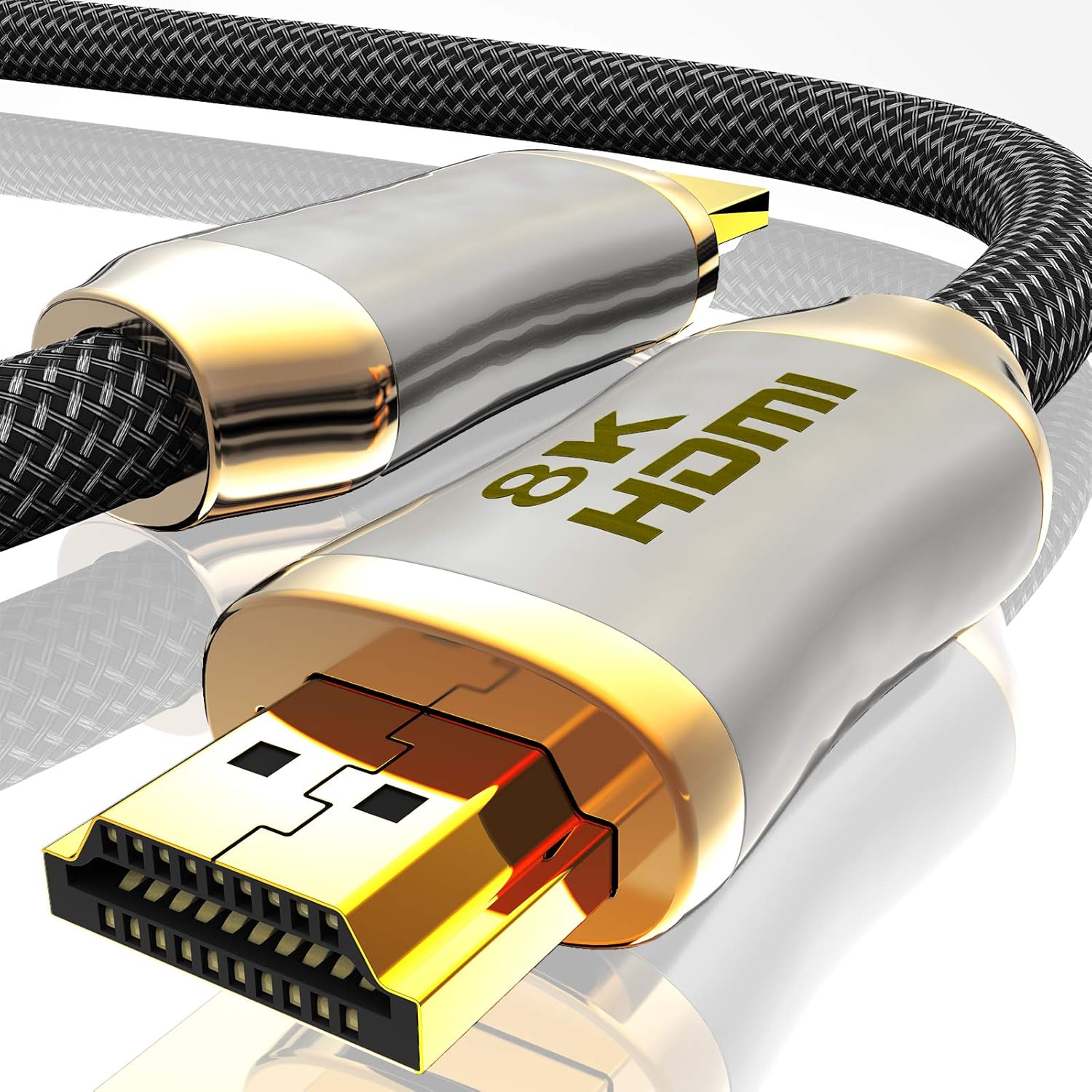 Detalle de BHW 8K HDMI 2.1 Kabel – Ultra High Speed, 1 m, 8K/60 Hz & 4K/120 Hz
