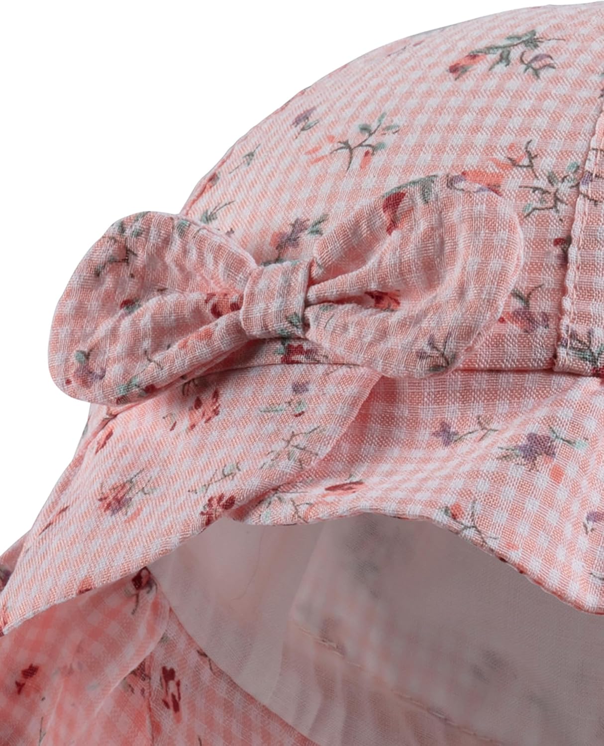 Detalle de Sterntaler Babyhut Vichy Karo Bindeband – UV-Schutz 50, Baumwoll-Mischgewebe, Schirmmütze für Babys