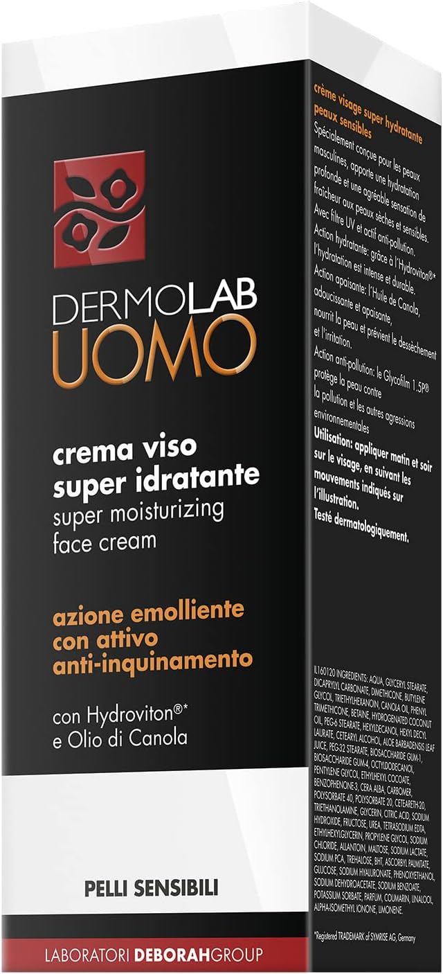Thumbnail 1 de Dermolab Uomo Crema Viso Super Idratante con Acido Ialuronico e Olio di Canola (pelli sensibili), 50 ml