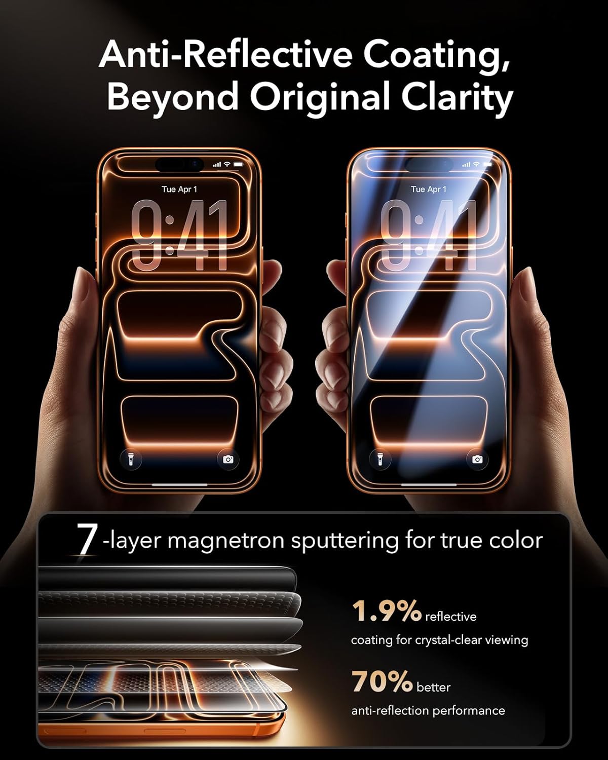 Thumbnail 5 de ESR Accessory Glass 3 Pack for iPhone 17 Pro Max