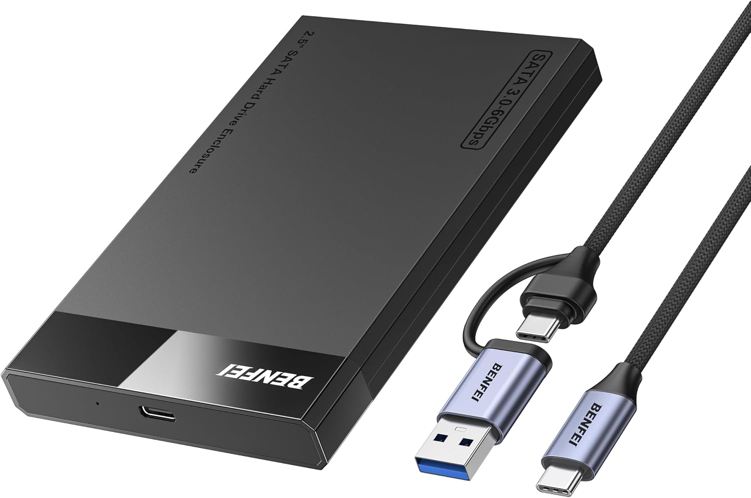 Detalle de BENFEI Festplattengehäuse 2,5 Zoll SATA III 6 Gbps