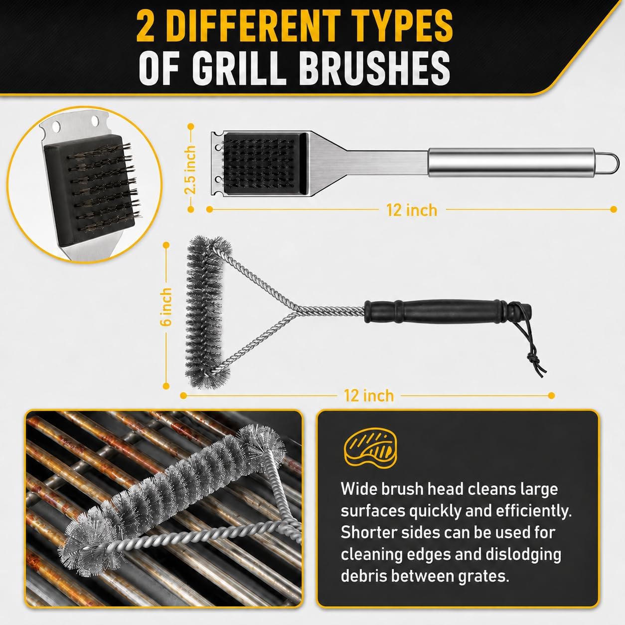 Thumbnail 6 de TAIMASI BBQ-34 Grill Tool Set, 16-Inch Stainless Steel, Thermometer and Grill Mats