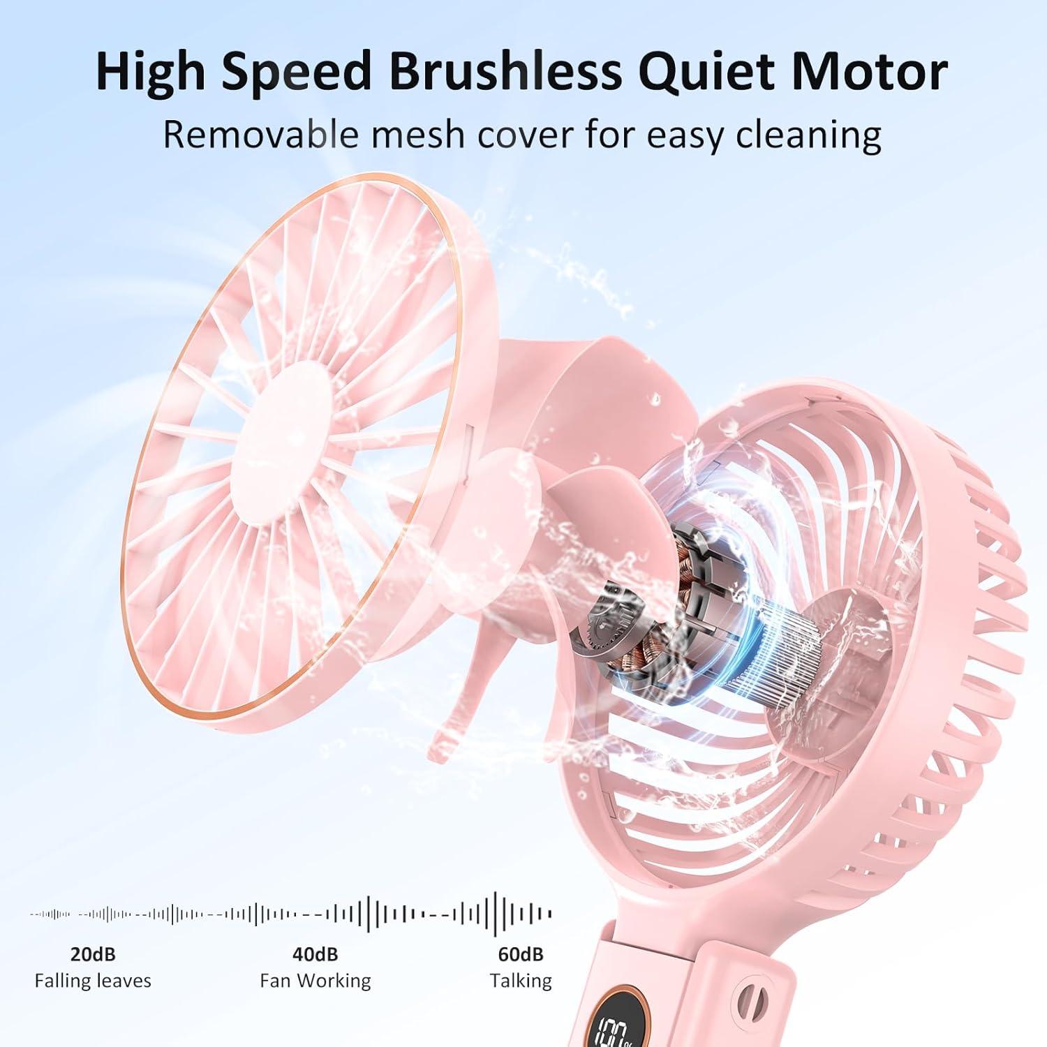 Thumbnail 5 de Rintea Hand Held Fan review: compact 7-blade, 6-speed rechargeable handheld fan