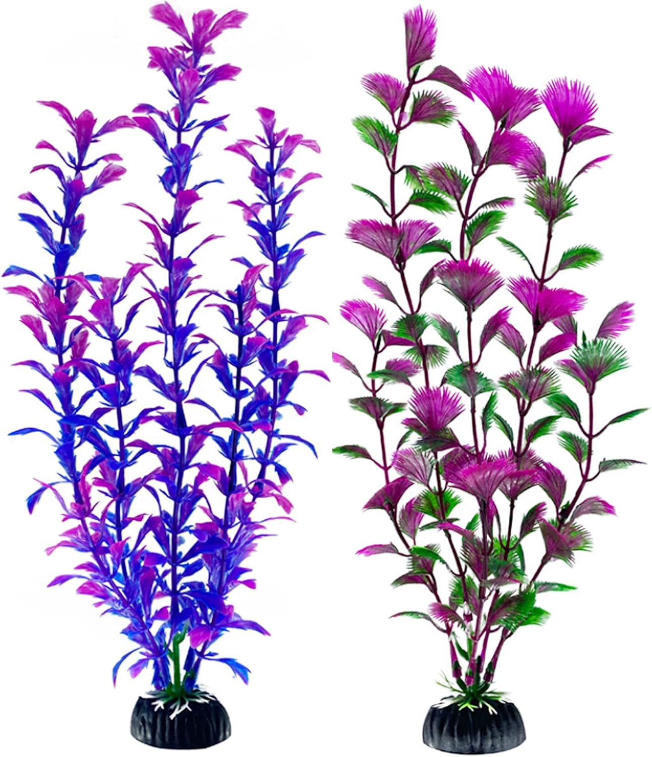 Thumbnail 4 de Cayway 37 PCS Aquarium Artificial Aquatic Plants (Mixed Plastic Plants) with Bases for Fish Tank Decoration