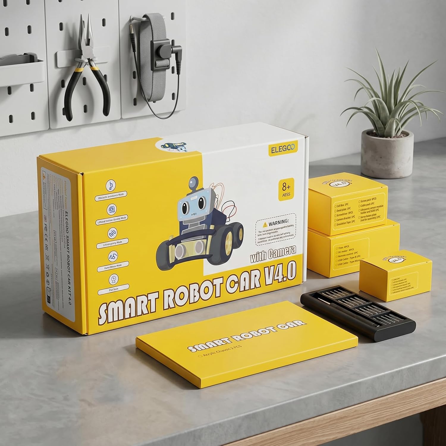 Thumbnail 5 de ELEGOO UNO R3 Smart Robot Car Kit V4 for Kids 🤖