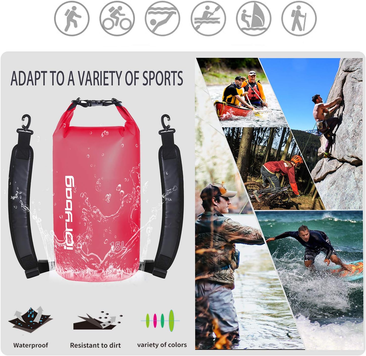 Detalle 1 de IDRYBAG Clear Dry Bag Waterproof 20L