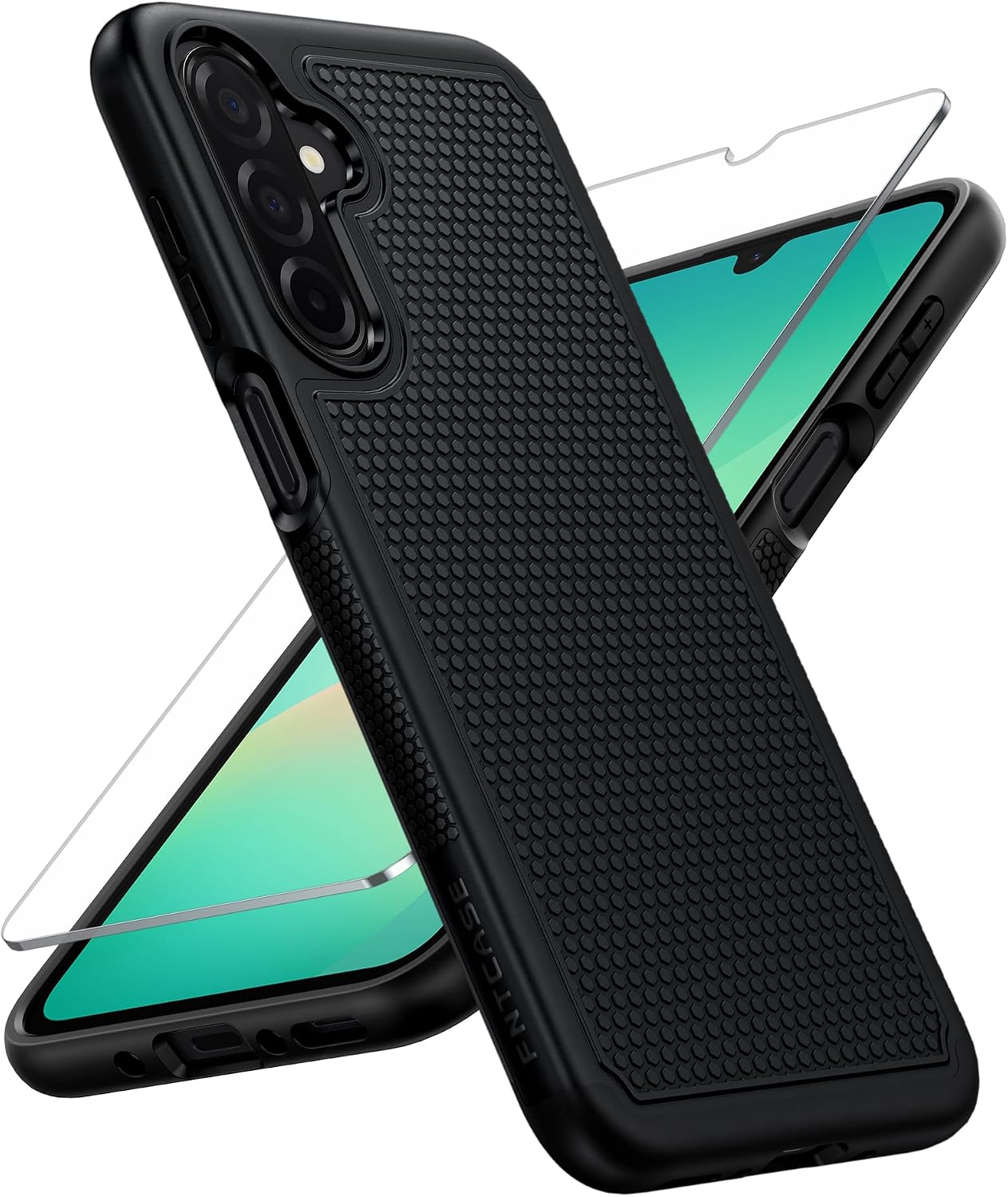 Detalle de FNTCASE Dual-Layer Protective Case for Samsung Galaxy A26 5G (6.7 inch, Black) with Shockproof Bumper