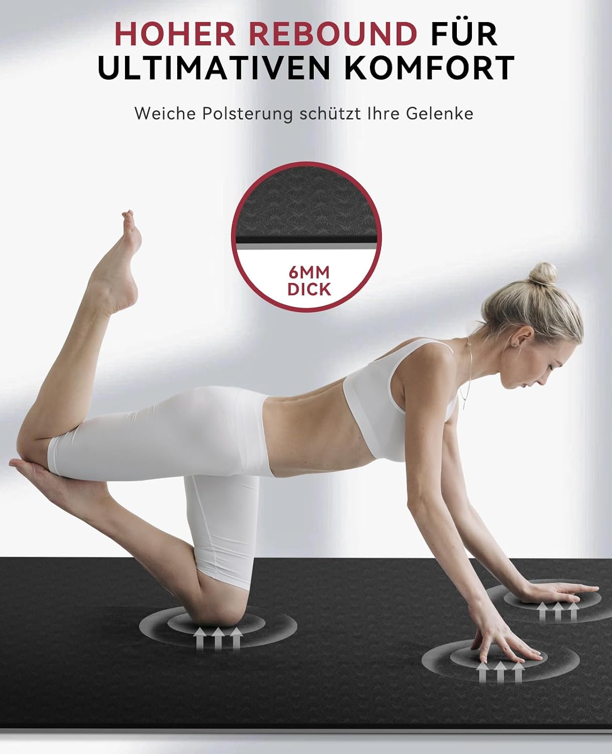 Thumbnail 3 de HAPBEAR Yogamatte XXL 183 cm groß, 6 mm Dicke