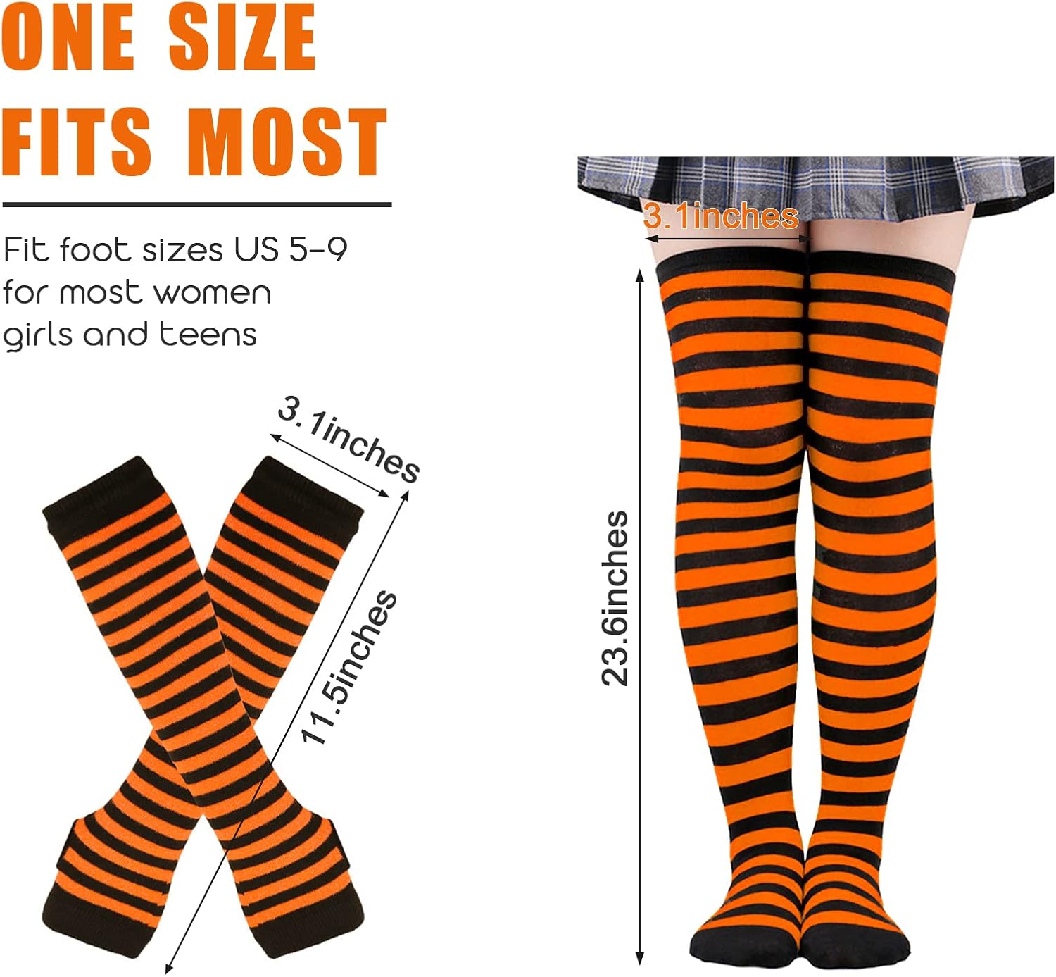 Thumbnail 1 de Barrlves Striped Costume Accessory Set, Polyester and Acrylic