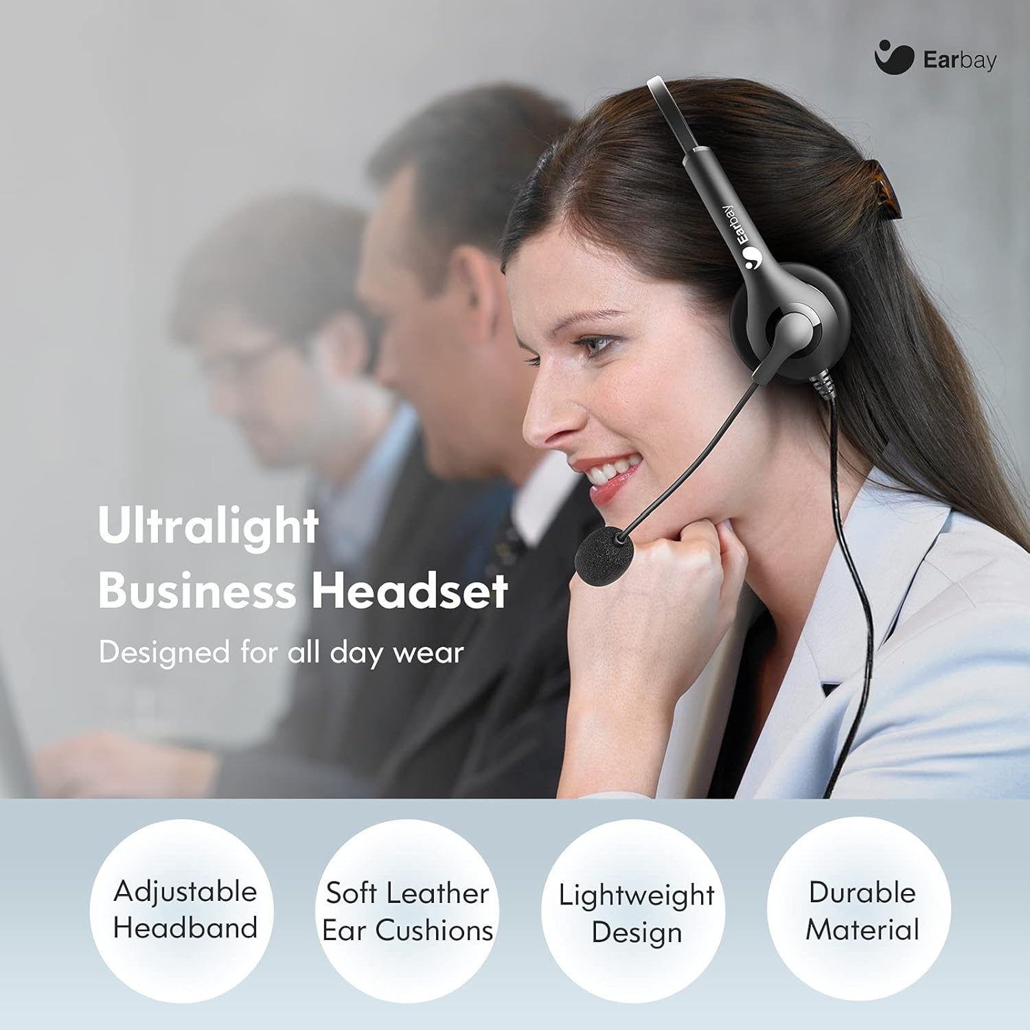 Thumbnail 1 de USB Headset Lightweight wired headset with mic 📞