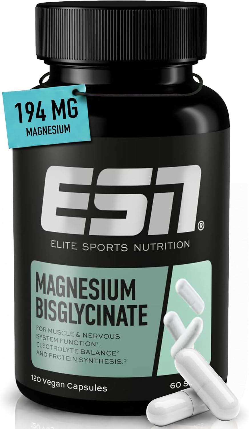 Detalle de ESN Magnesium Caps 120 Kapseln – 194 mg Tagesportion 💊
