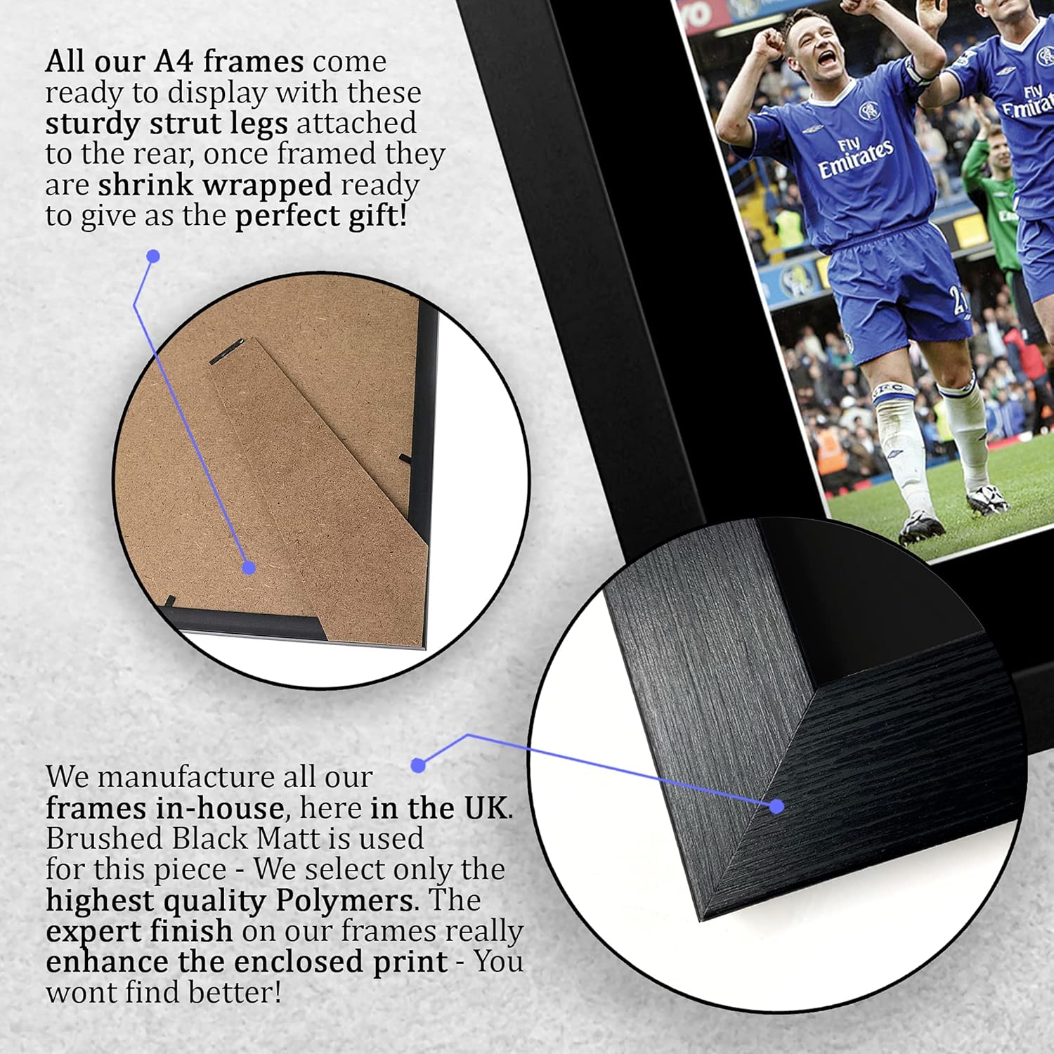 Thumbnail 6 de HWC Trading FR A4 John Terry & Frank Lampard framed signed autograph picture (A4)
