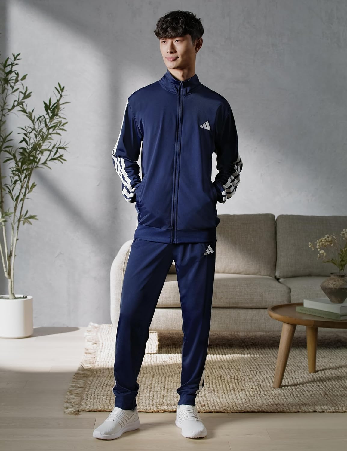 Thumbnail 1 de Adidas Herren Tracksuit Basic 3 Stripes Tricot Dunkelblau, Größe L