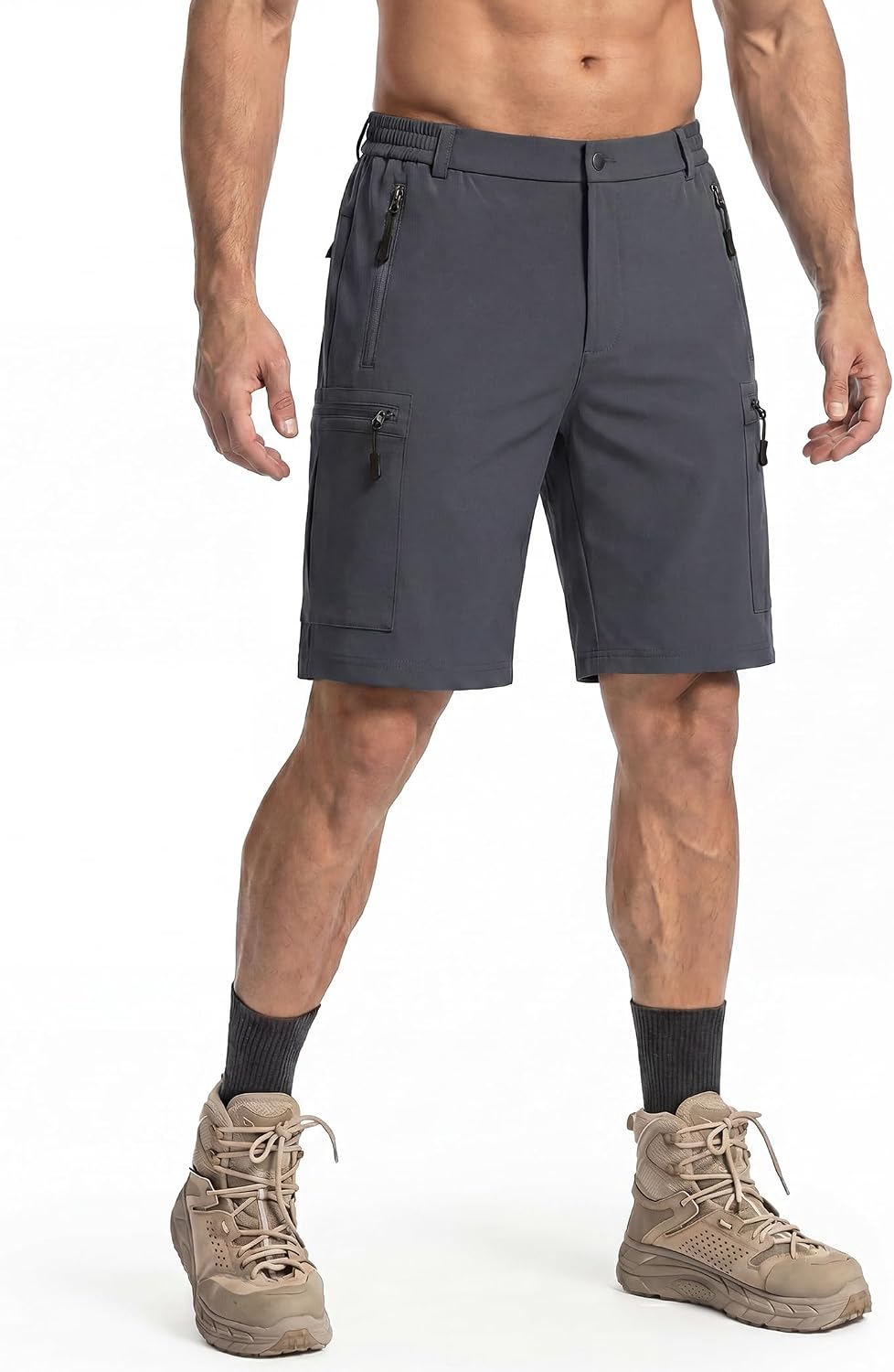 Detalle 2 de COOFANDY Hiking Cargo Shorts 9-Inch
