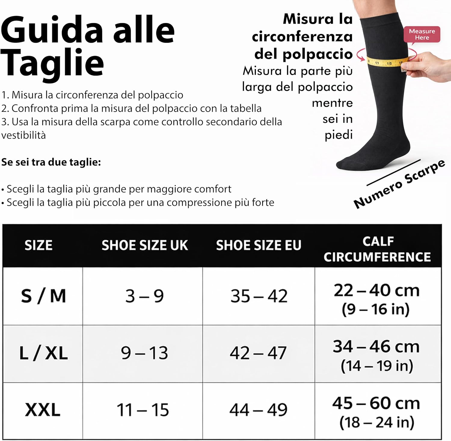 Thumbnail 2 de aZengear Calze a compressione graduata 20-30 mmHg Classe 2 per uomo e donna – Viaggio, sport e gambe sane