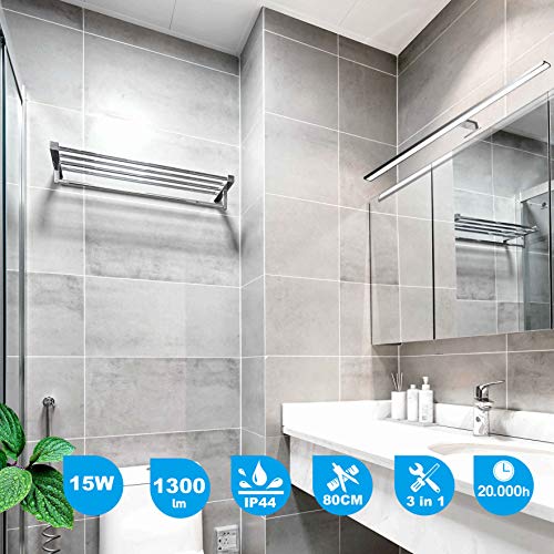 Detalle de YIQAN 60cm Luz de Espejo LED 13W IP44 para Baño