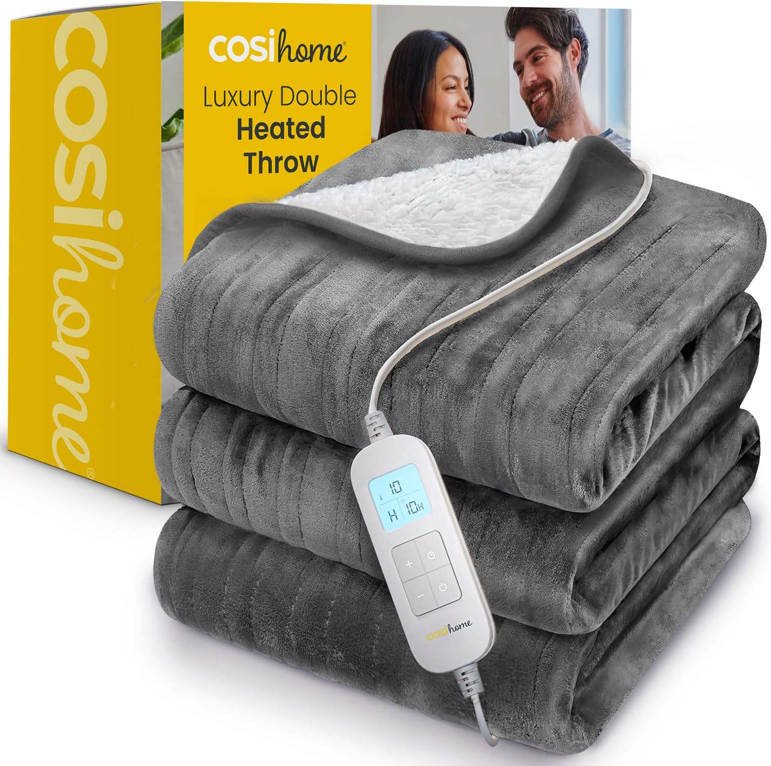 Detalle de Cosi Home CH-HT-D06G-EU elektrische deken, omkeerbaar met 10 warmtestanden