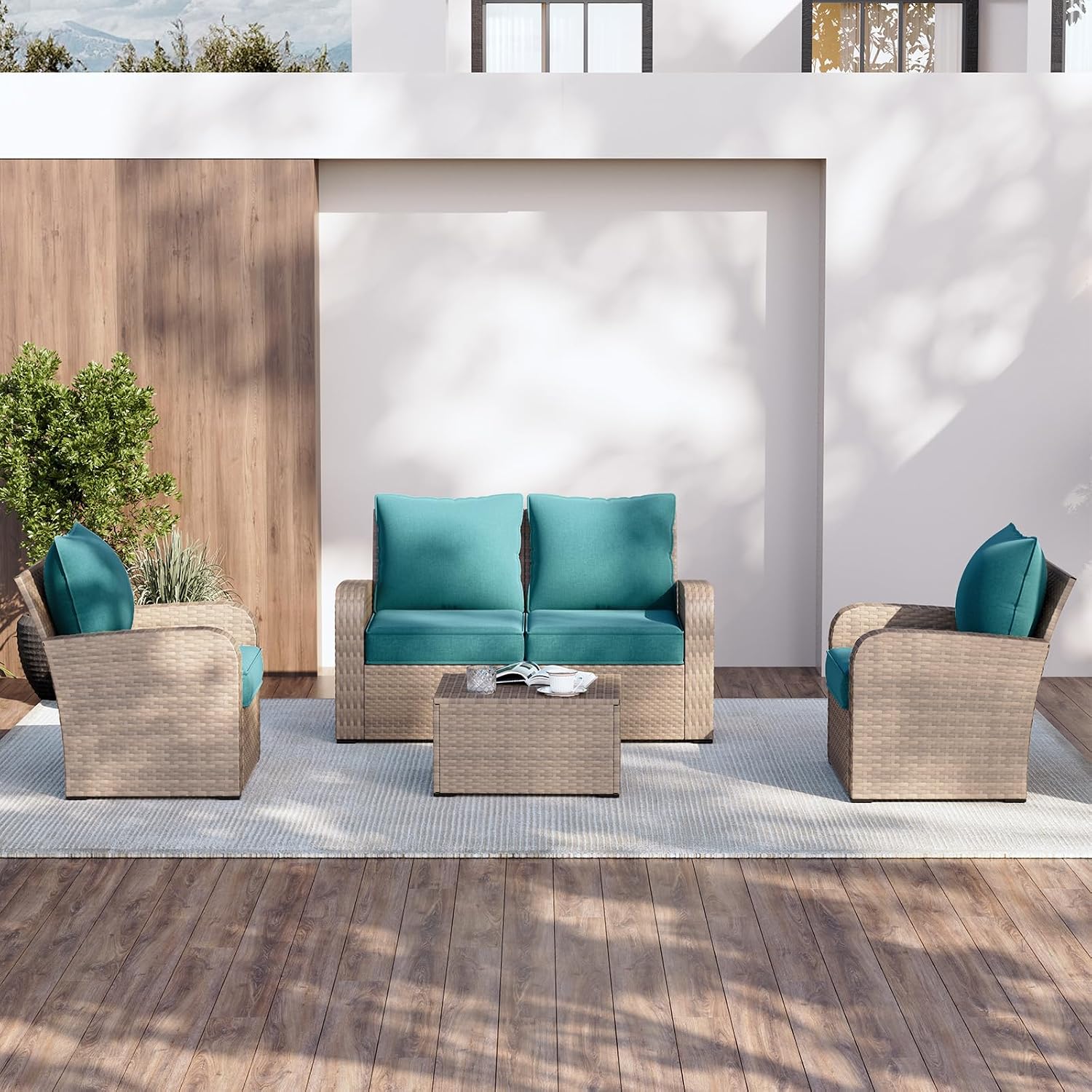 Thumbnail 6 de Aoxun Outdoor Furniture Cushions, 4-Piece Set