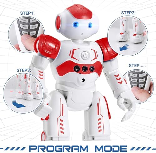 Detalle 2 de KingsDragon 917 RC Robot Toy with Gesture Control and Programmable Actions