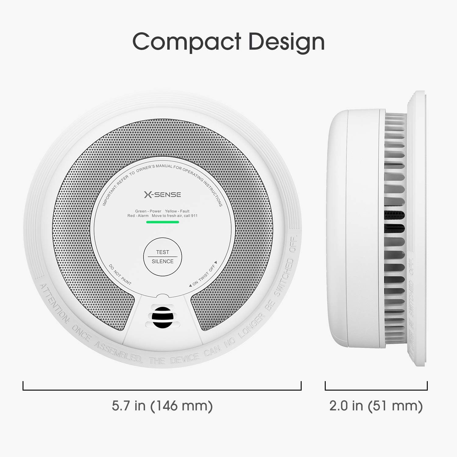 Thumbnail 2 de X-Sense SC06 5-Pack: 2-in-1 Smoke & Carbon Monoxide Alarm with 10-Year Sealed Battery