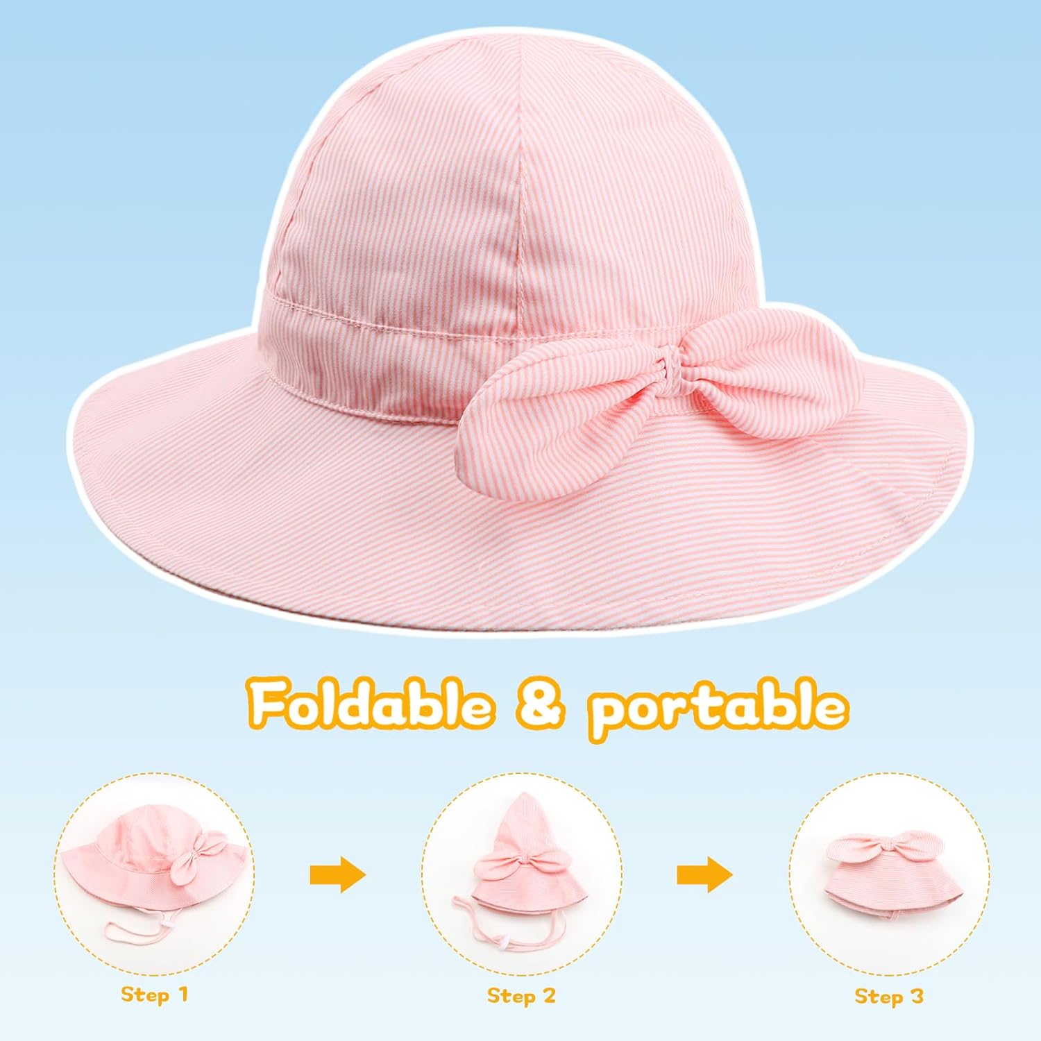 Thumbnail 5 de DRESHOW Baby Sun Hat Toddler Sun Protection Animal Cap with UPF 50+
