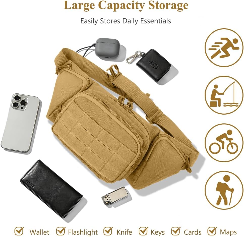 Detalle 2 de Adiwo Marsupio tattico con 5 Tasche: versatilità e praticità per outdoor