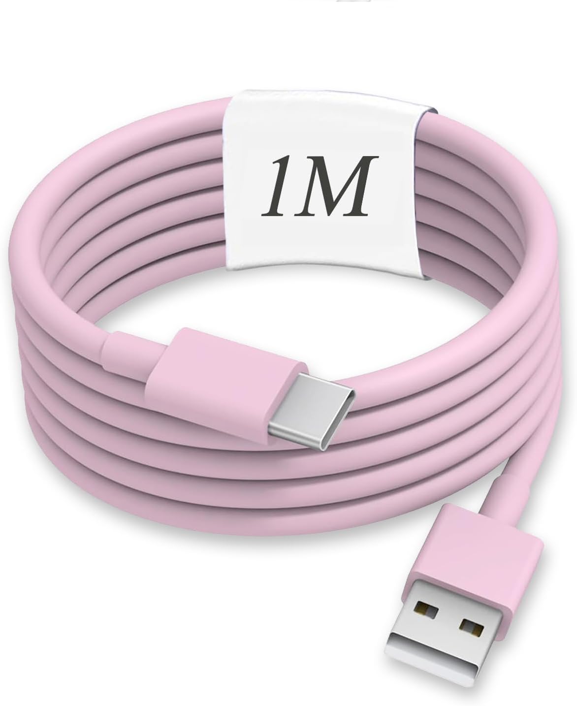Detalle de Pink USB A to USB C Charger Cable 1M – Fast Charging & Data Sync for iPhone, iPad, Samsung and More