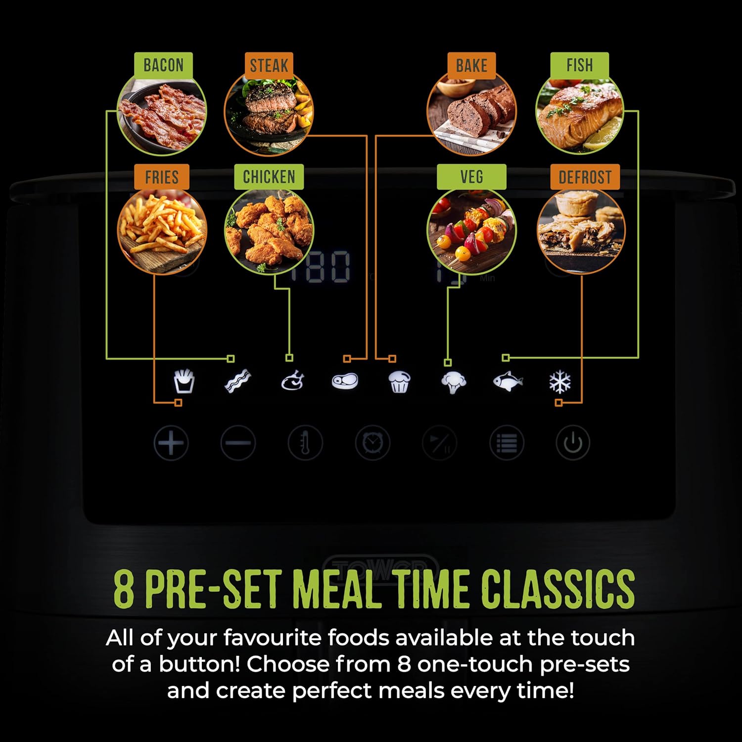 Thumbnail 3 de Tower T17147 Vortx 4.2L Digital Air Fryer