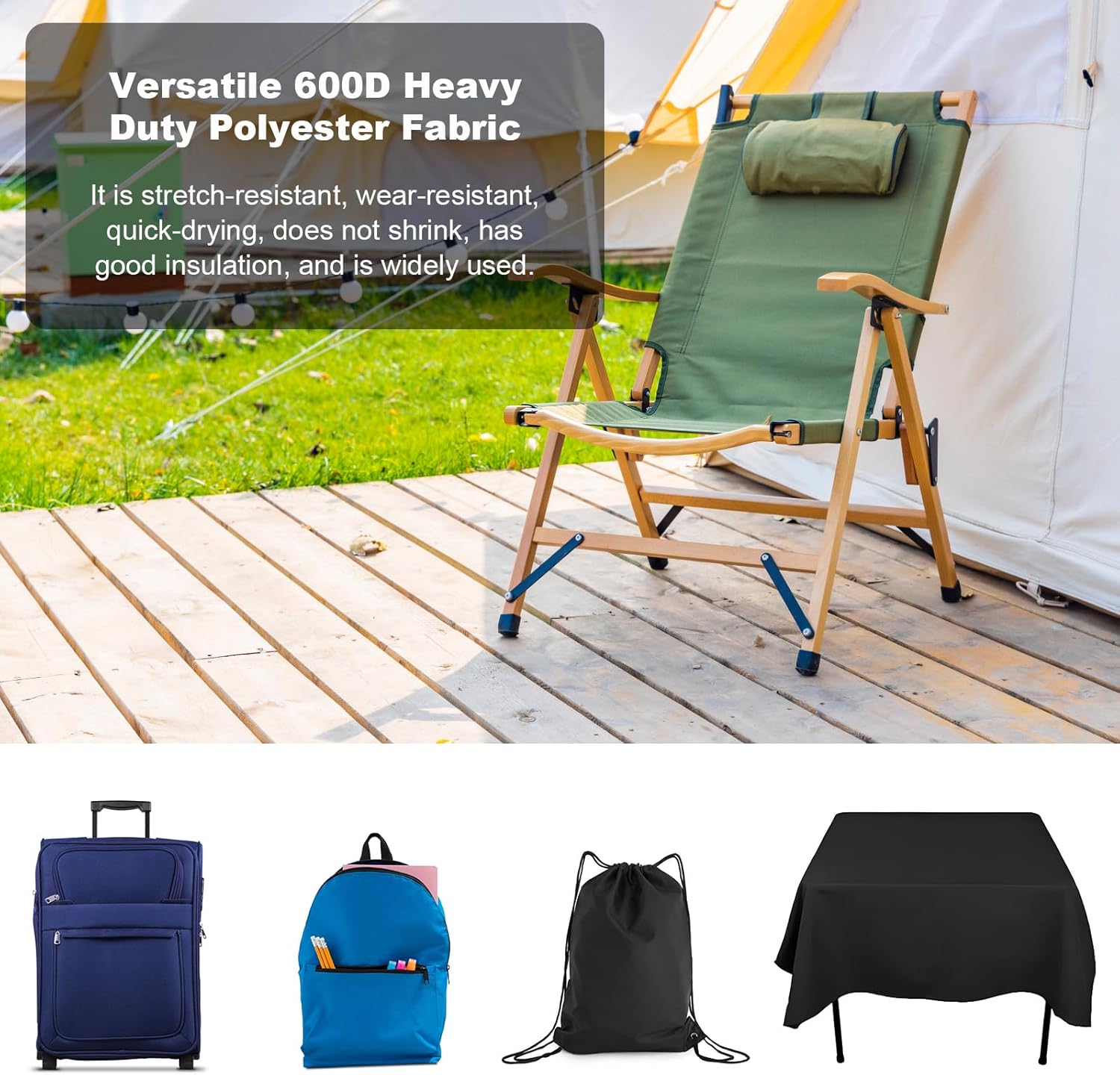 Detalle de TeeLiy 600D 撥水生地 コヨーテブラウン 幅58インチのプレカット布